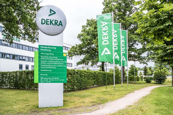 Hamburg / Germany - July 15, 2017: The DEKRA is an in the year 1925 established testing society