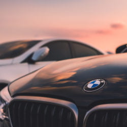 BMW Car in a Sunset Sky Setting