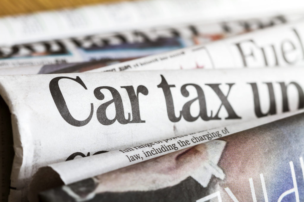 car tax newspaper header