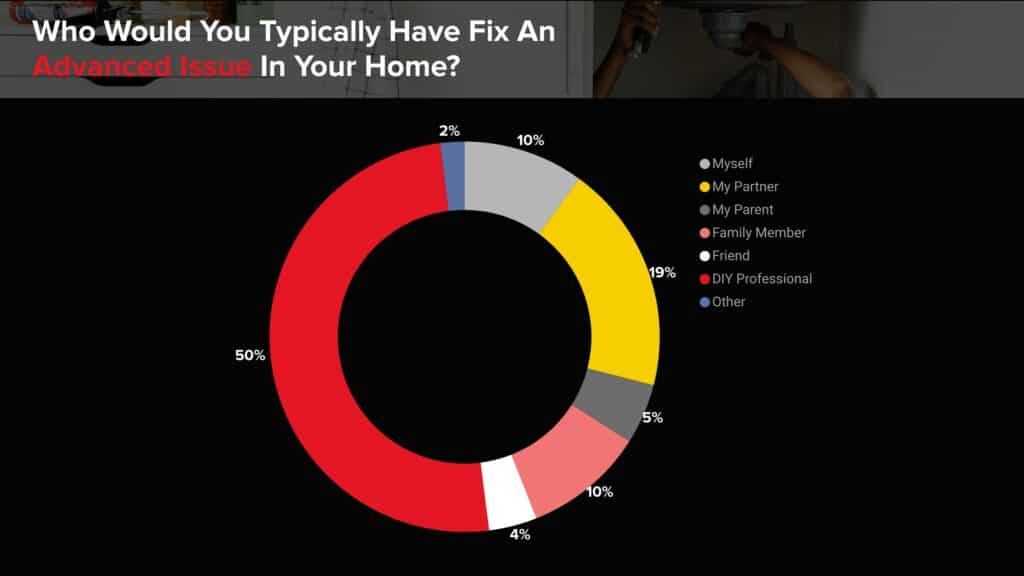 Pie chart Brits DIY