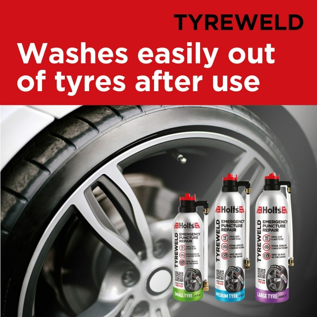 tyreweld - washes easily out of tyres after use
