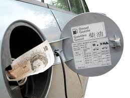 Fuel cost - money in car