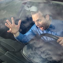 Man Becoming Angry Whilst Driving