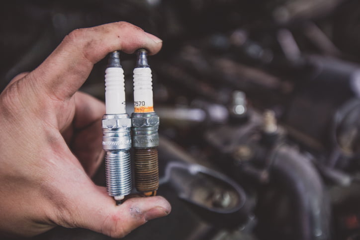 Comparing Old and New Car Spark Plugs