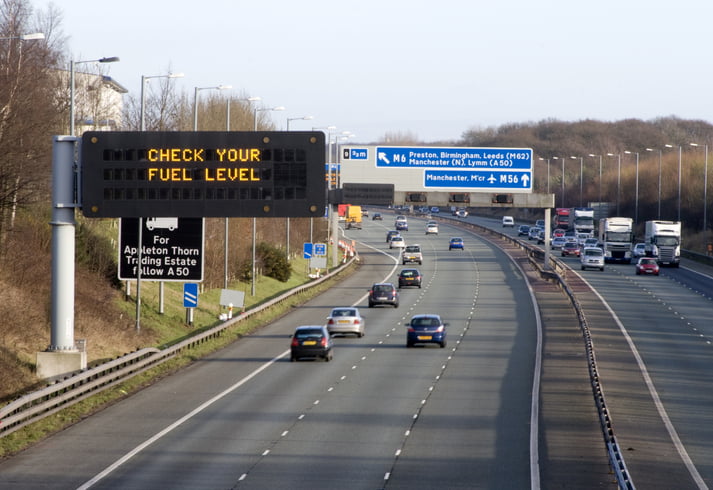 smart motorway message