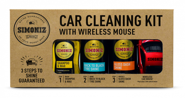 simoniz car cleaning kit with wireless mouse