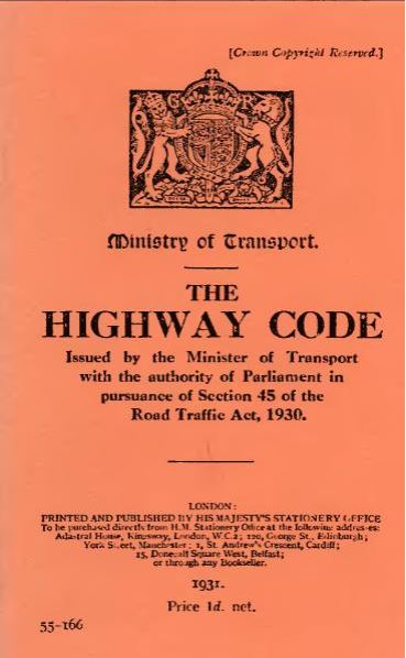 image of old highway code