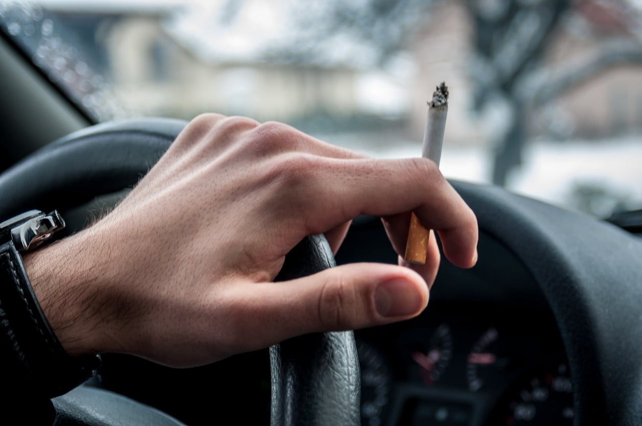 image of smoking and driving