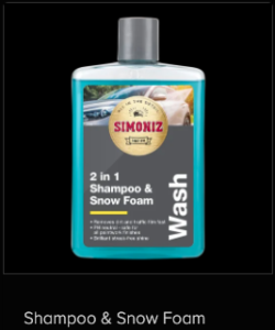 simoniz 2 in 1 shampoo and snow foam