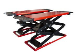 Image of a car repair lift isolated under the white background