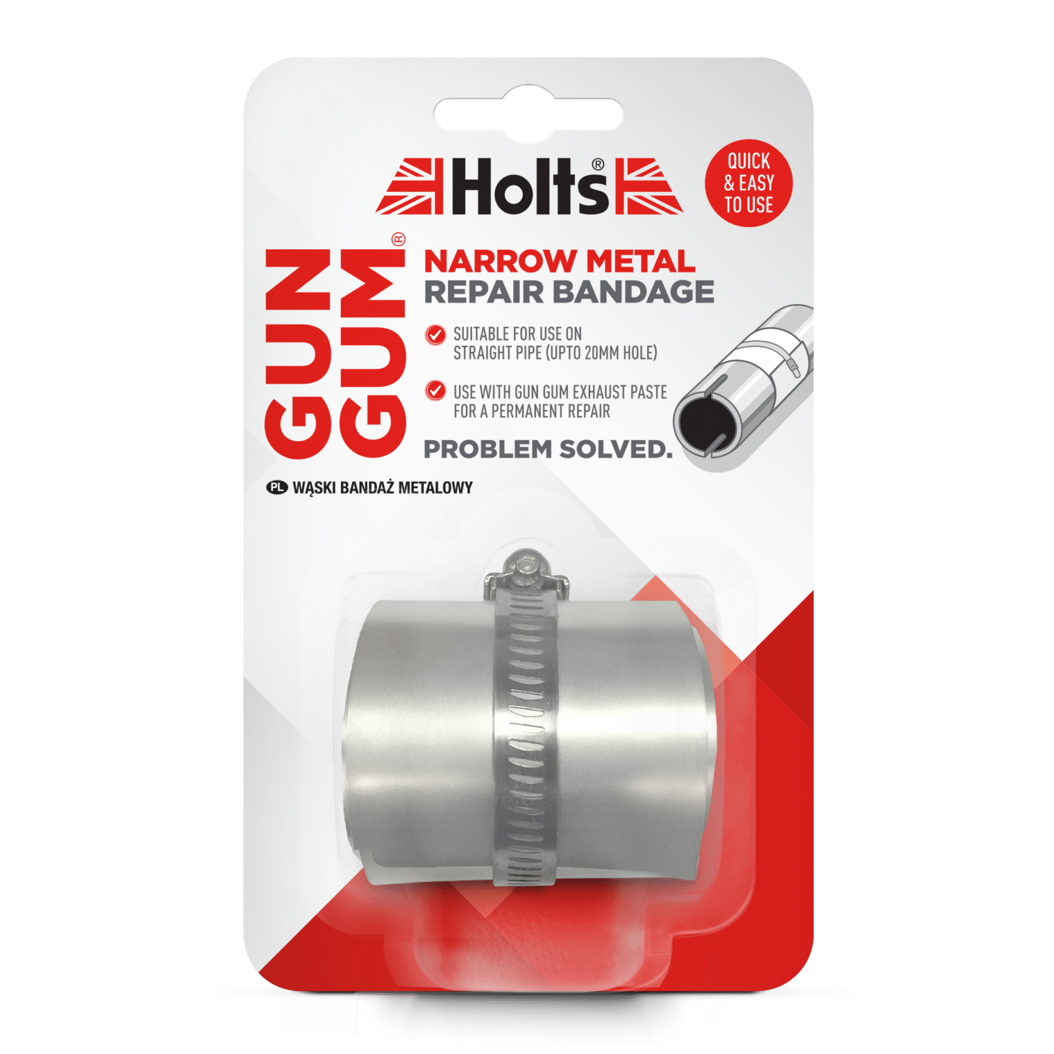 Narrow Metal Repair Bandage Holts