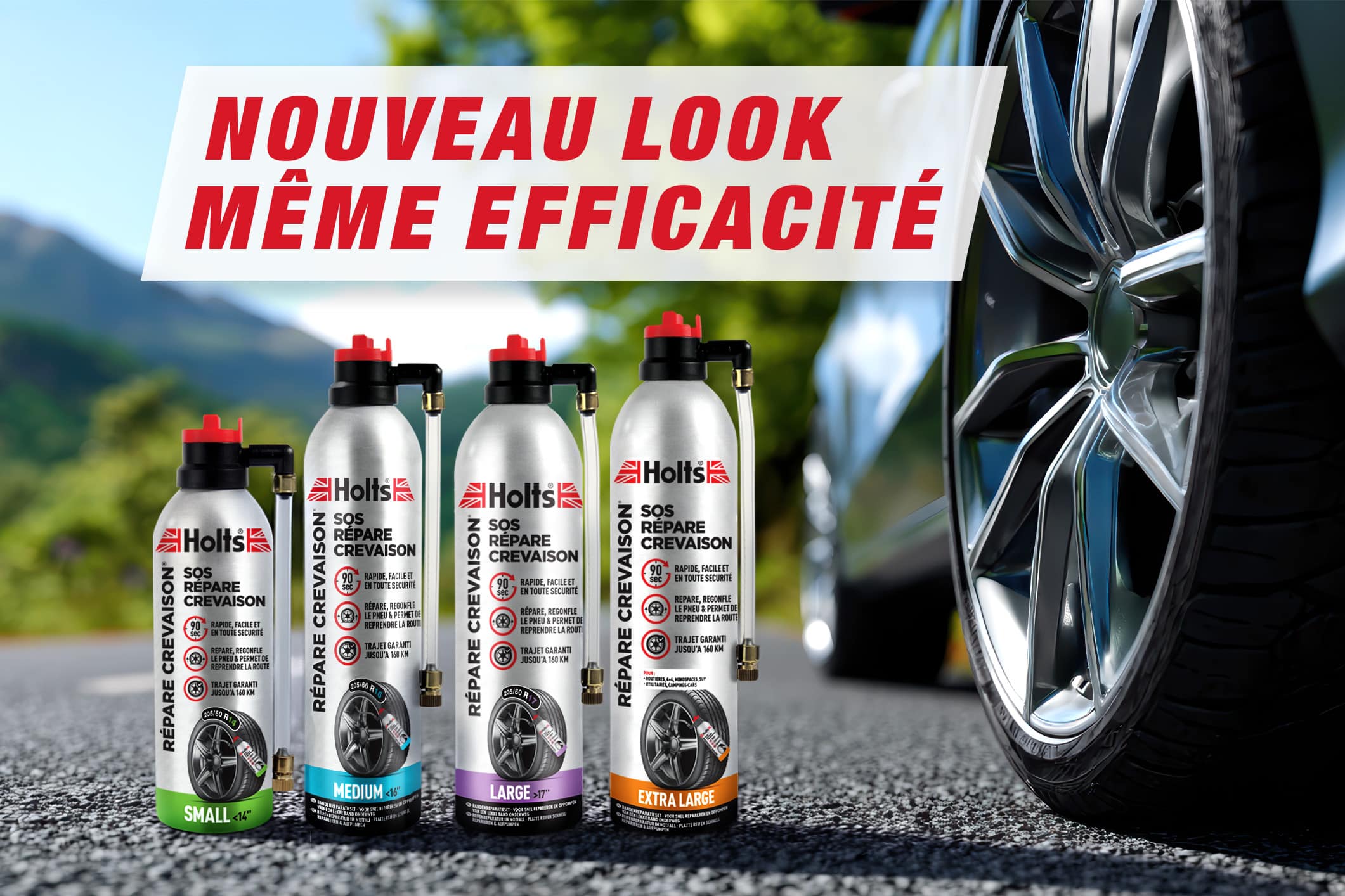 Holts FR Répare Crevaison Produits Nouveau Range